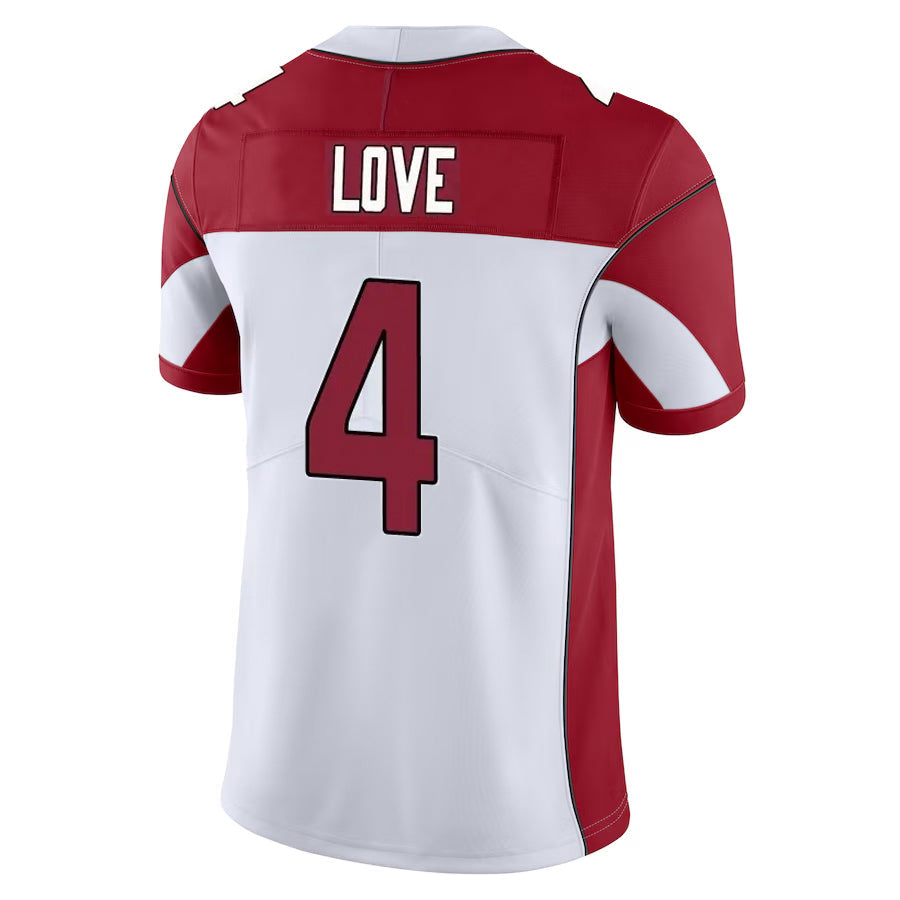 Perkns A.Cardinals #4 Jeremiyah Love Player White Vapor Limited Home Game Stitched Jerseys