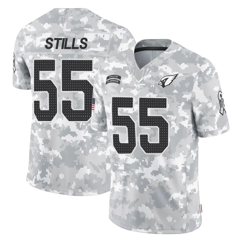 Perkns A.Cardinals #55 Dante Stills Player Camo Salute to Service Limited Home Stitched Jerseys