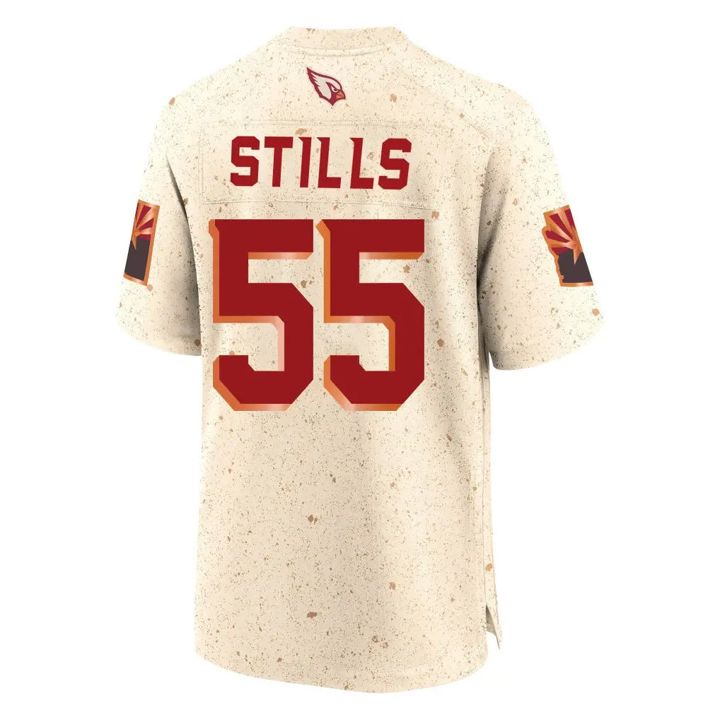 Perkns A.Cardinals #55 Dante Stills Player Cream Rivalries Collection Game Stitched Jerseys