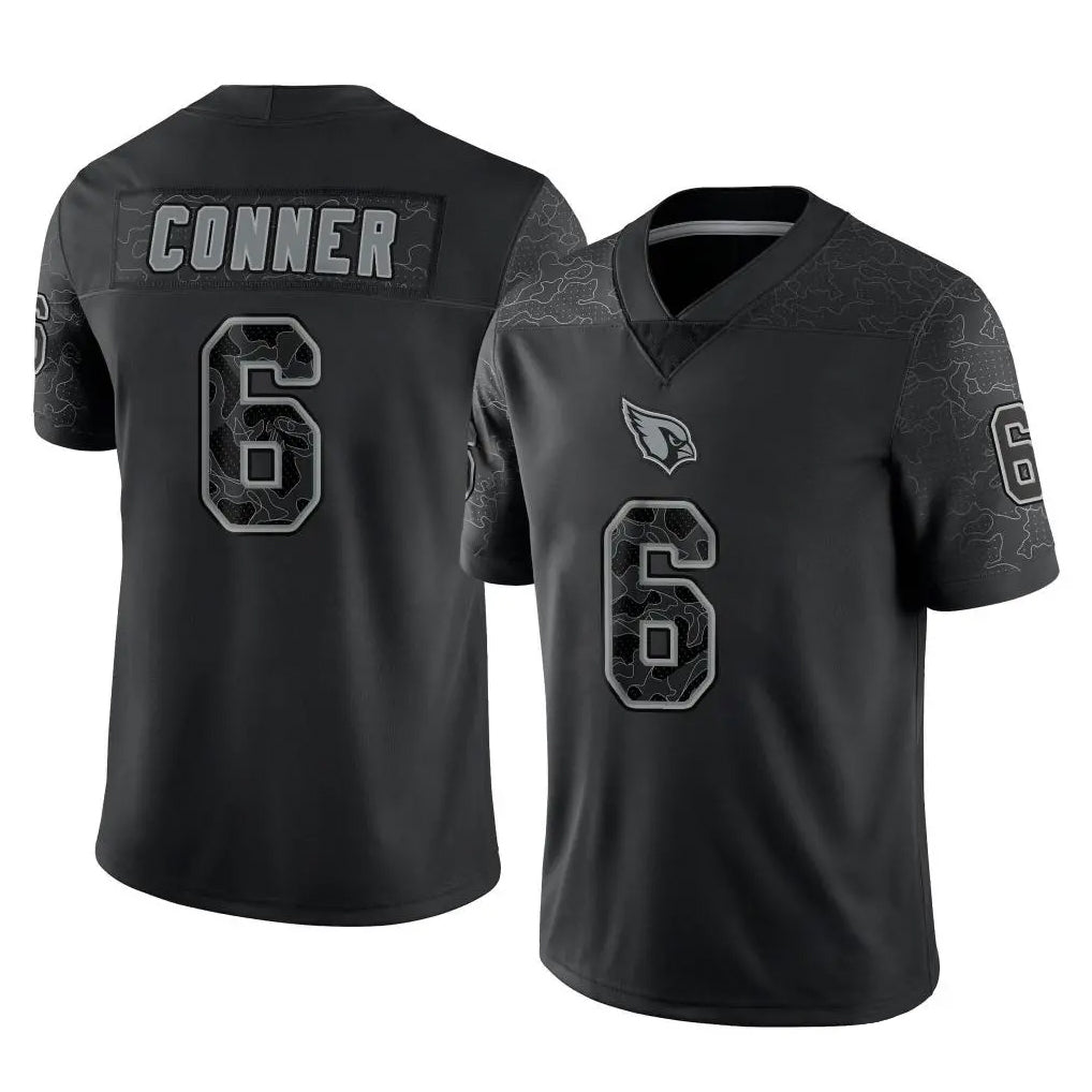 Perkns A.Cardinals #6 James Conner Player Black RFLCTV Limited Home Game Stitched Jerseys