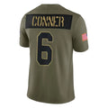 Perkns A.Cardinals #6 James Conner Player Olive Salute To Service Home Game Stitched Jerseys