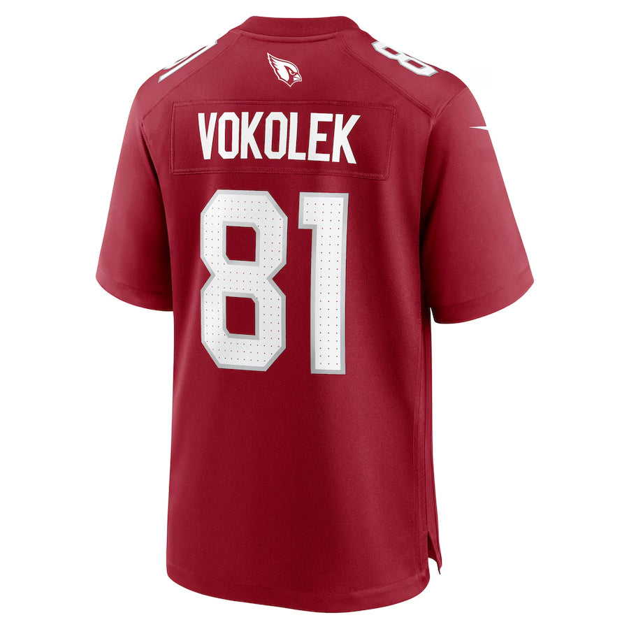 Perkns A.Cardinals #81 Travis Vokolek Player Cardinal Home Game Stitched Jerseys