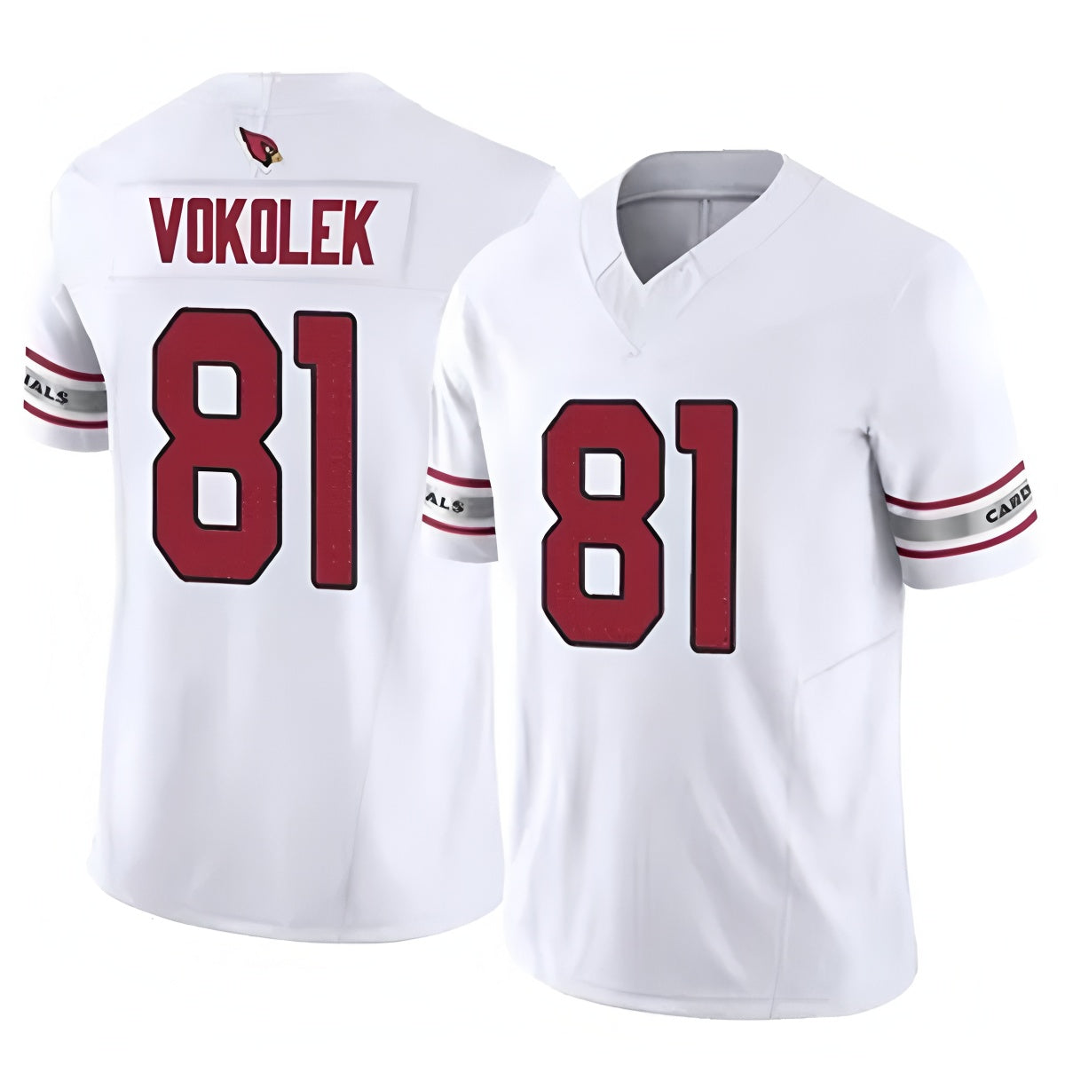 Perkns A.Cardinals #81 Travis Vokolek Player White Home Game Stitched Jerseys