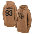 Perkns A.Cardinals #93 Calais Campbell Player Brown Salute To Service Limited Hoodies  Stitched Jerseys