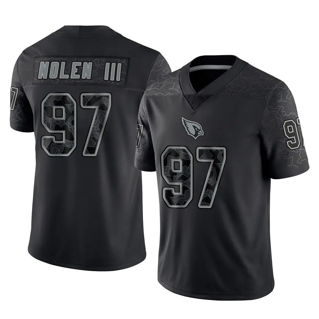 Perkns A.Cardinals #97 Walter Nolen III Player Black RFLCTV Limited Home Game Stitched Jerseys