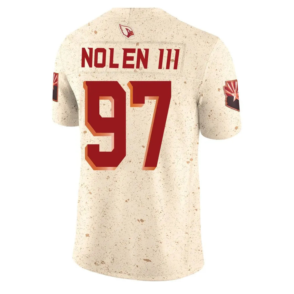 Perkns A.Cardinals #97 Walter Nolen III Player Cream Rivalries Collection Vapor Limited Home Game Stitched Jerseys