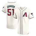 Perkns A.Diamondbacks #51 Randy Johnson Player Cream Elite Home Patch Stitched Jerseys