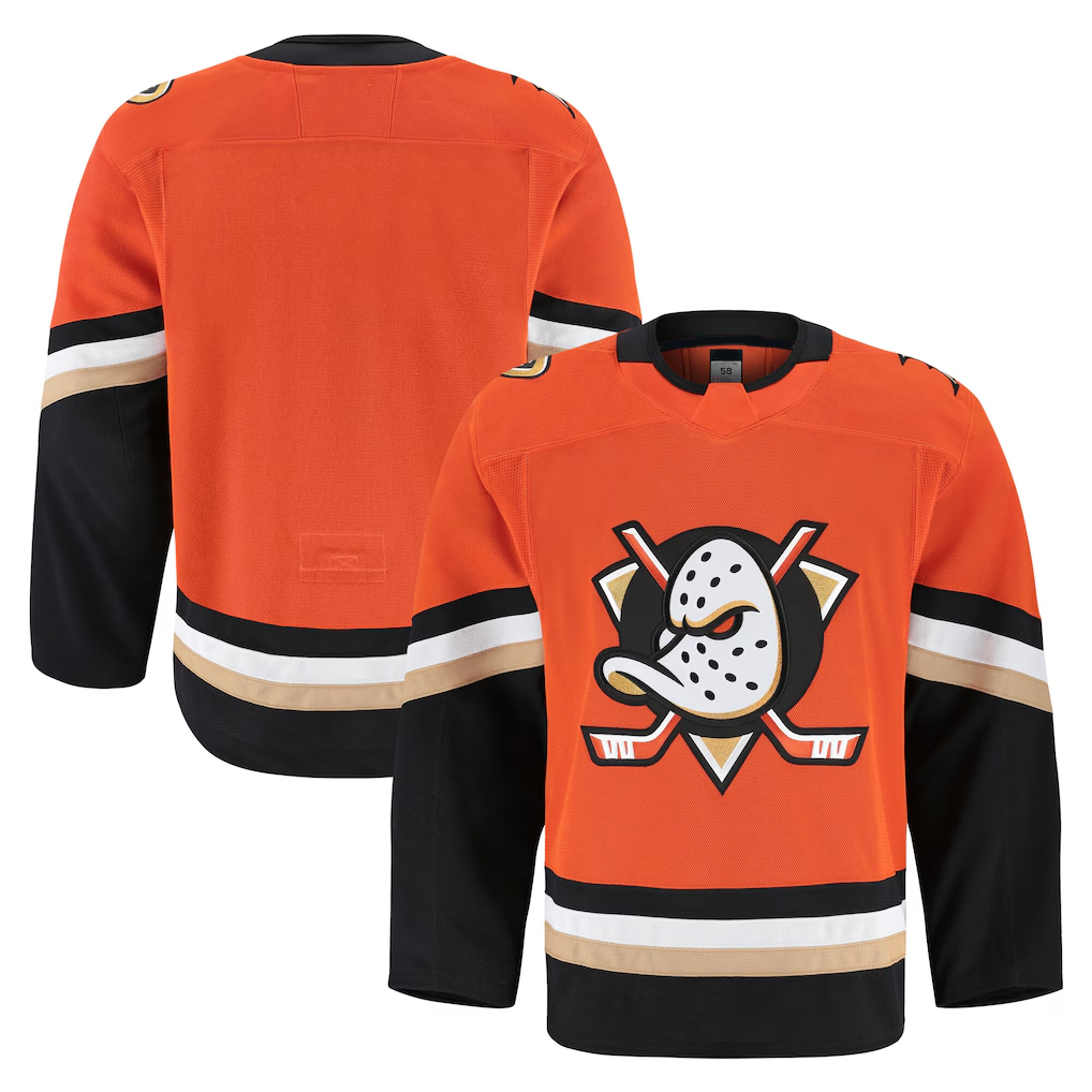 Perkns A.Ducks Orange Home Authentic Pro Jerseys