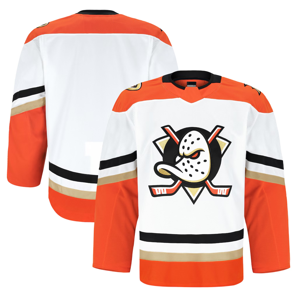 Perkns A.Ducks White Away Authentic Pro Jerseys