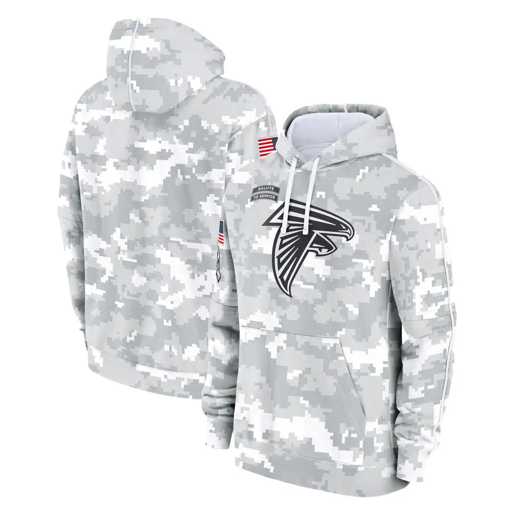 Perkns A.Falcons Arctic Camo Salute to Service Limited Hoodie Blank Player Stitched Jerseys