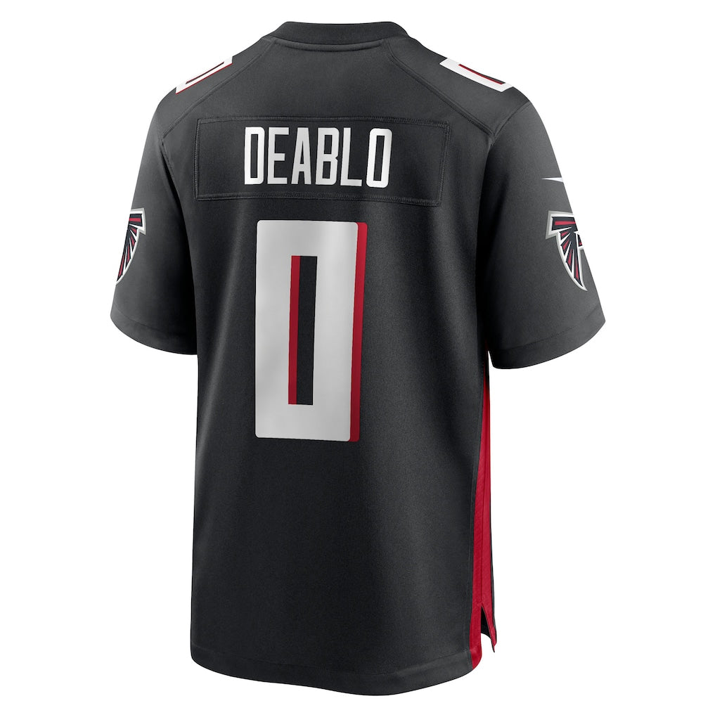 Perkns A.Falcons #0 Divine Deablo Player Black Home Game Stitched Jerseys