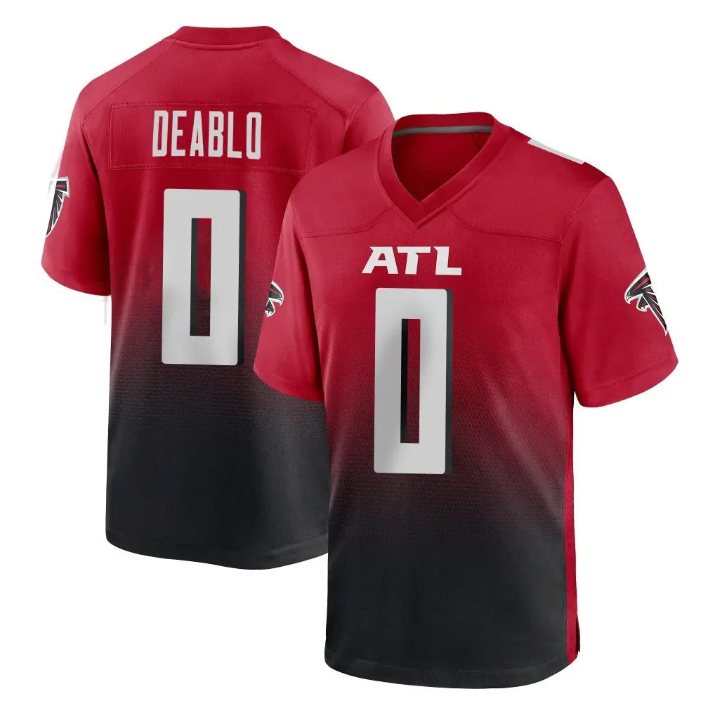 Perkns A.Falcons #0 Divine Deablo Player Red Home Game Stitched Jerseys