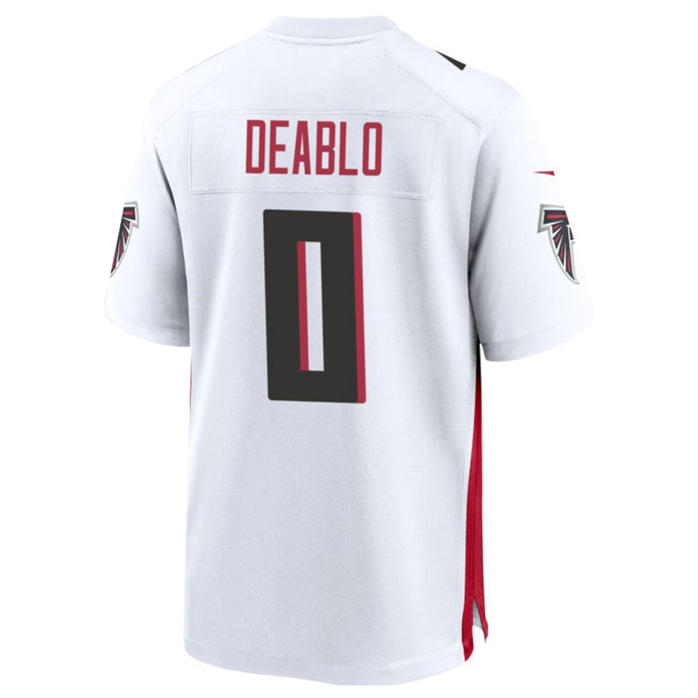 Perkns A.Falcons #0 Divine Deablo Player White Home Game Stitched Jerseys