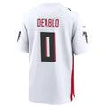 Perkns A.Falcons #0 Divine Deablo Player White Home Game Stitched Jerseys