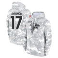 Perkns A.Falcons #17 Zachariah Branch Player Arctic Camo Salute to Service Limited Hoodie Stitched Jerseys