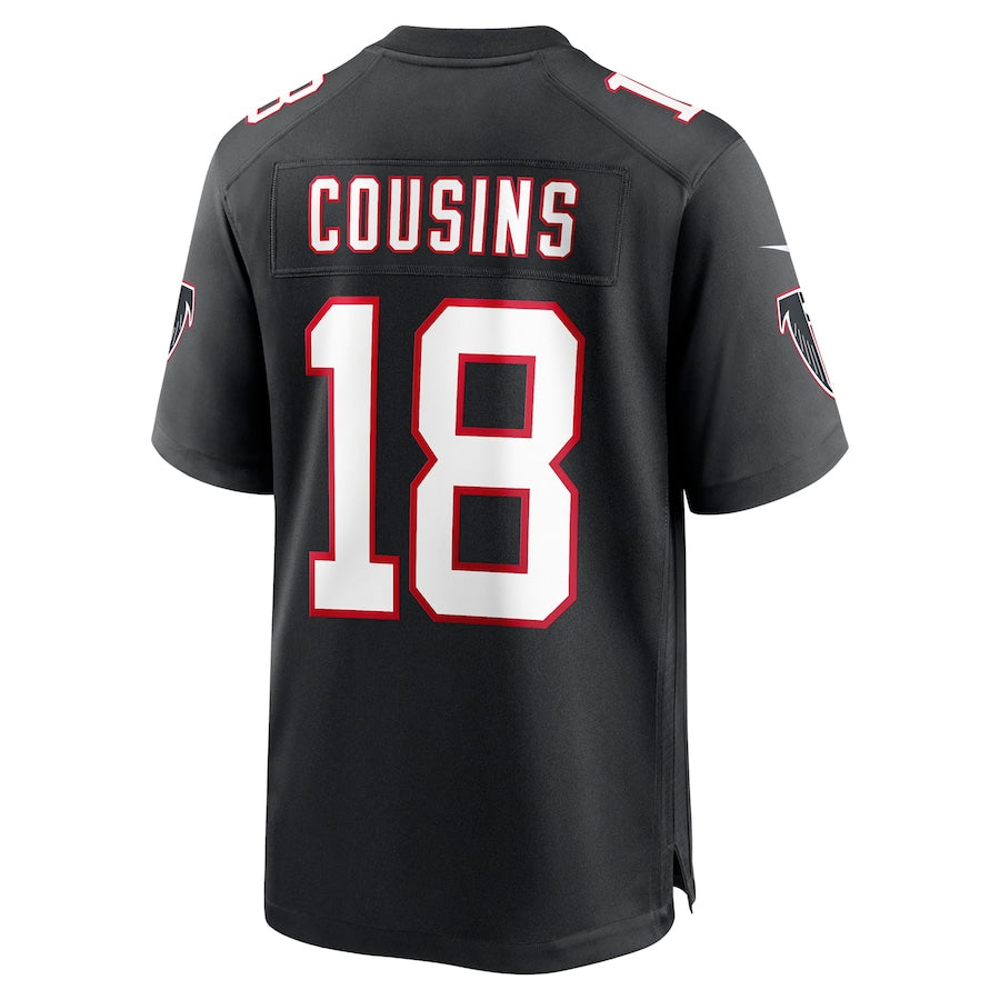 Perkns A.Falcons #18 Kirk Cousins Player Black Limited Home Game Stitched Jerseys
