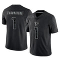 Perkns A.Falcons #1 Tua Tagovailoa Player Black RFLCTV Limited Game Stitched Jerseys