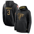 Perkns A.Falcons #3 Jessie Bates III Player Black Salute to Service Hoodies Stitched Jerseys