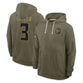 Perkns A.Falcons #3 Jessie Bates III Player Olive 2025 Salute to Service Hoodies Stitched Jerseys