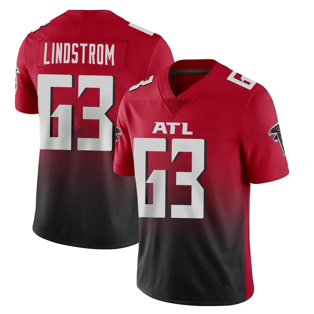 Perkns A.Falcons #63 Chris Lindstrom Player Red Vapor Untouchable Limited Home Game Stitched Jerseys