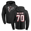 Perkns A.Falcons #70 Jake Matthews Player Black Salute to Service Hoodies Stitched Jerseys