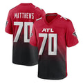 Perkns A.Falcons #70 Jake Matthews Player Red Home Game Stitched Jerseys