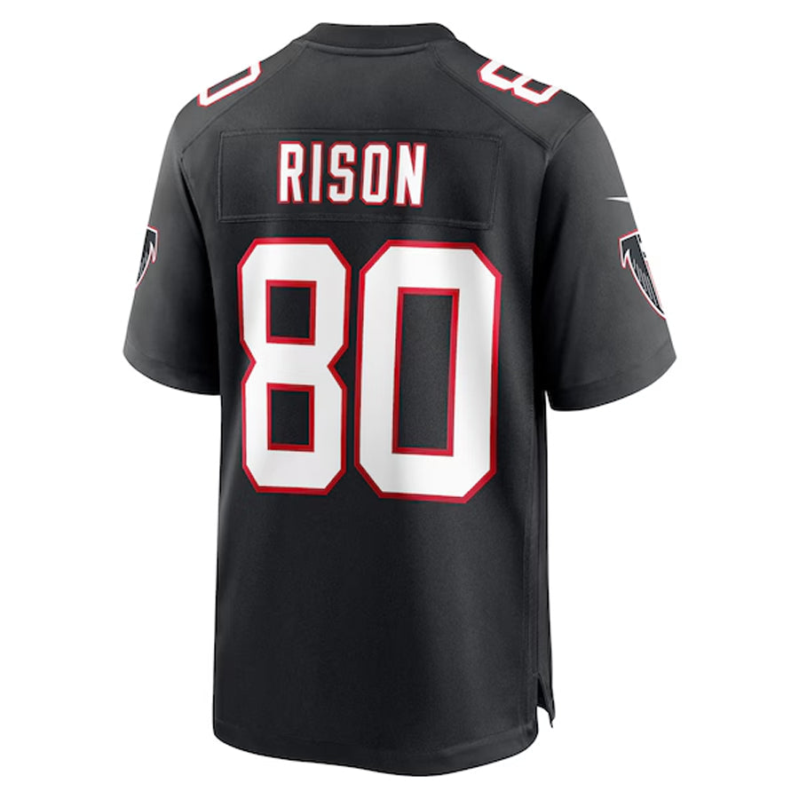 Perkns A.Falcons #80 Andre Rison Player Black Throwback Limited Home Game Stitched Jerseys
