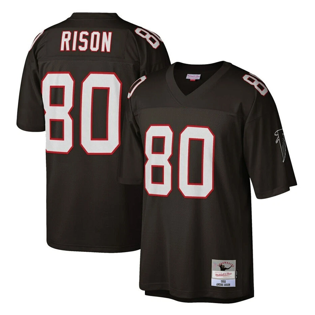 Perkns A.Falcons #80 Andre Rison Player Mitchell & Ness Black 1992 Legacy Stitched Jerseys