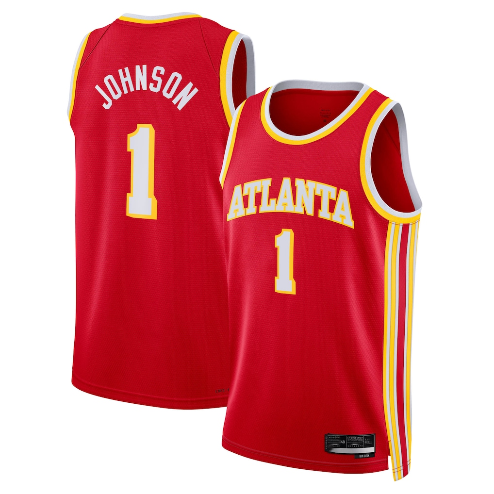Perkns A.Hawks #1 Jalen Johnson Red Swingman Jerseys - Icon Edition