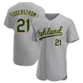 Perkns Athletics #21 Tyler Soderstrom Player Gray Authentic Road Stitched Jersey