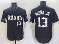 Perkns A.Braves #13 Ronald Acuna Jr. Black Gothic South x Outkast Edition Vapor Limited Stitched Personalized Jersey