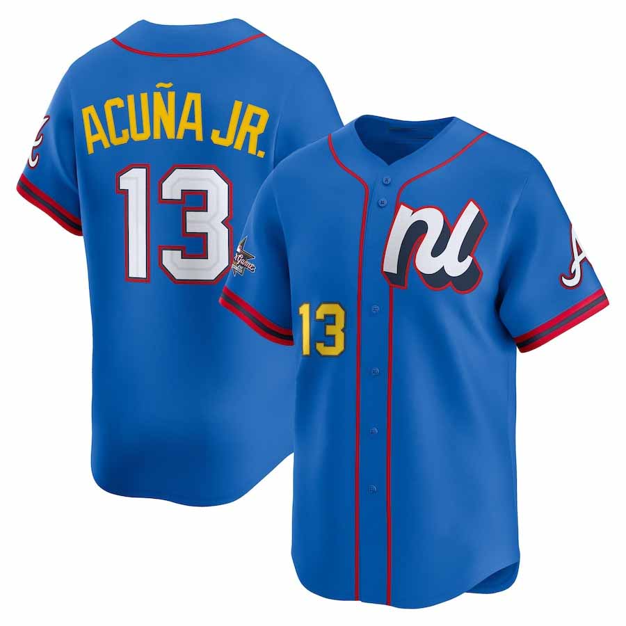 Perkns A.Braves #13 Ronald Acuna Jr. National League 2025 All-Star Edition Limited Player Jersey - Blue Personalized Jersey