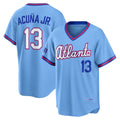 Perkns A.Braves #13 Ronald Acuna Jr. Powder Blue 2026 City Connect Stadium Stitched Personalized Jersey