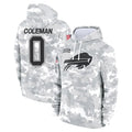 Perkns B.Bills #0 Keon Coleman Player Arctic Camo Salute to Service Hoodies Stitched Jerseys