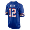 Perkns B.Bills #12 Jim Kelly Player Royal Home Game Stitched Jerseys