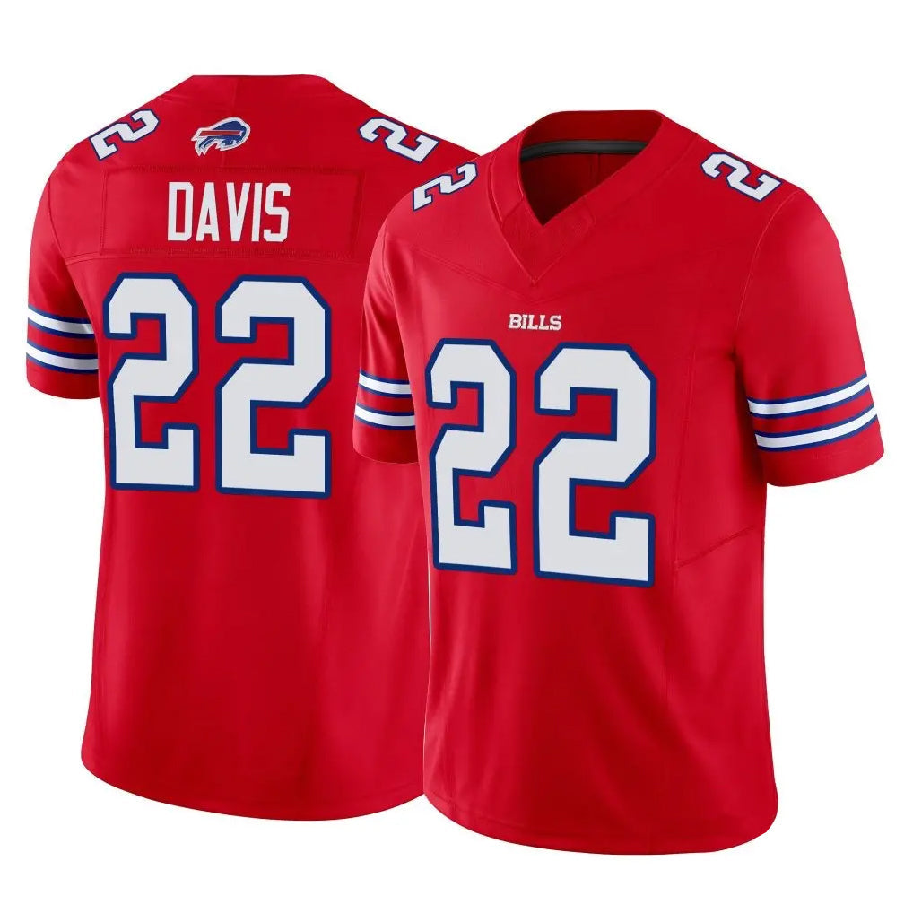 Perkns B.Bills #22 Ray Davis Player Red Vapor F.U.S.E. Limited Stitched Jerseys