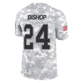 Perkns B.Bills #24 Cole Bishop Player Arctic Camo Salute to Service Limited Stitched Jerseys