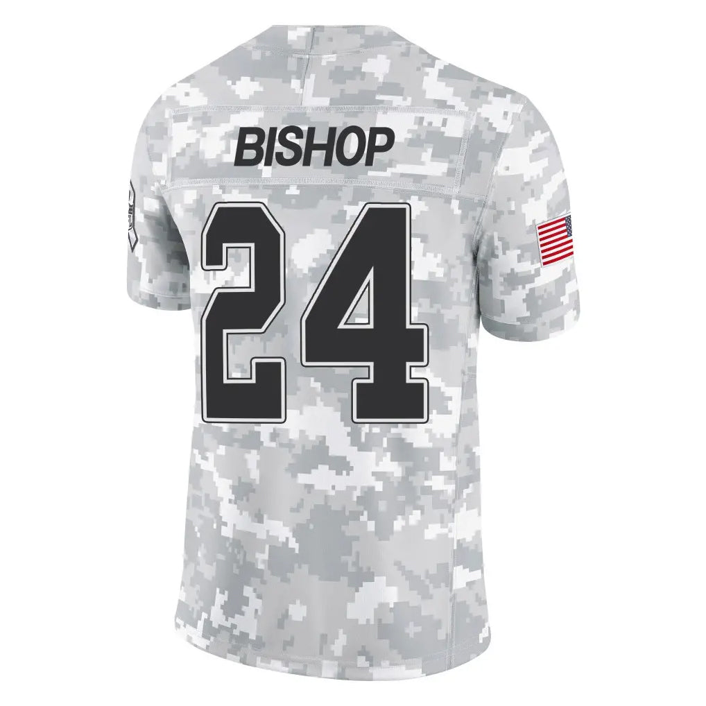Perkns B.Bills #24 Cole Bishop Player Arctic Camo Salute to Service Limited Stitched Jerseys