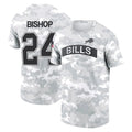 Perkns B.Bills #24 Cole Bishop Player Arctic Camo Salute to Service T-Shirt Hoodies Stitched Jerseys