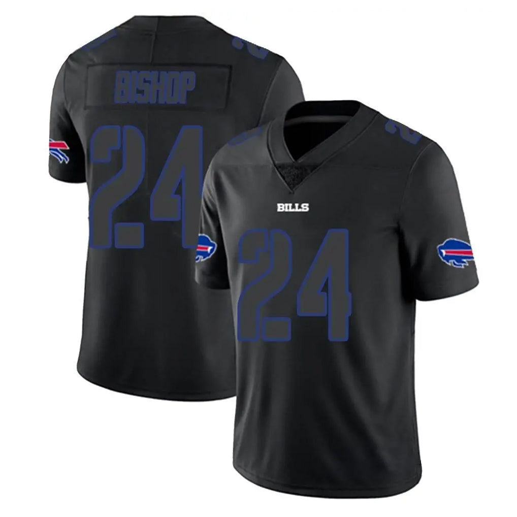 Perkns B.Bills #24 Cole Bishop Player Limited Black Impact Game Stitched Jerseys
