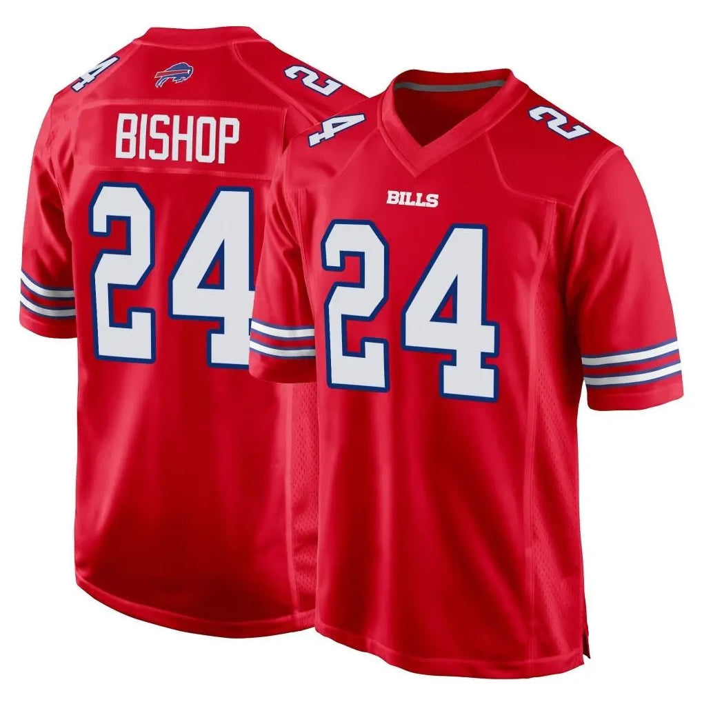 Perkns B.Bills #24 Cole Bishop Player Red Home Game Stitched Jerseys