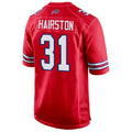 Perkns B.Bills #31 Maxwell Hairston Player Red Home Game Stitched Jerseys
