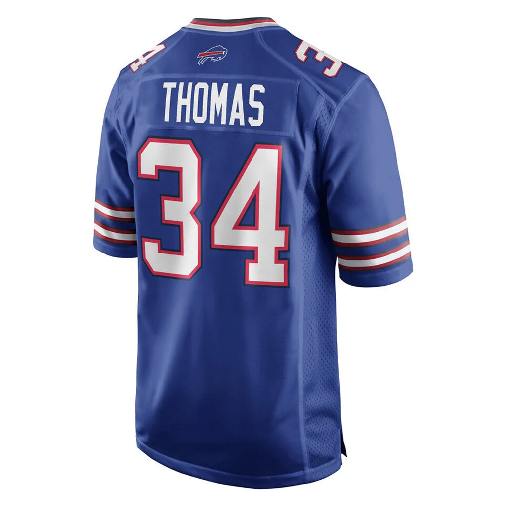 Perkns B.Bills #34 Thurman Thomas Player Royal Home Game Stitched Jerseys