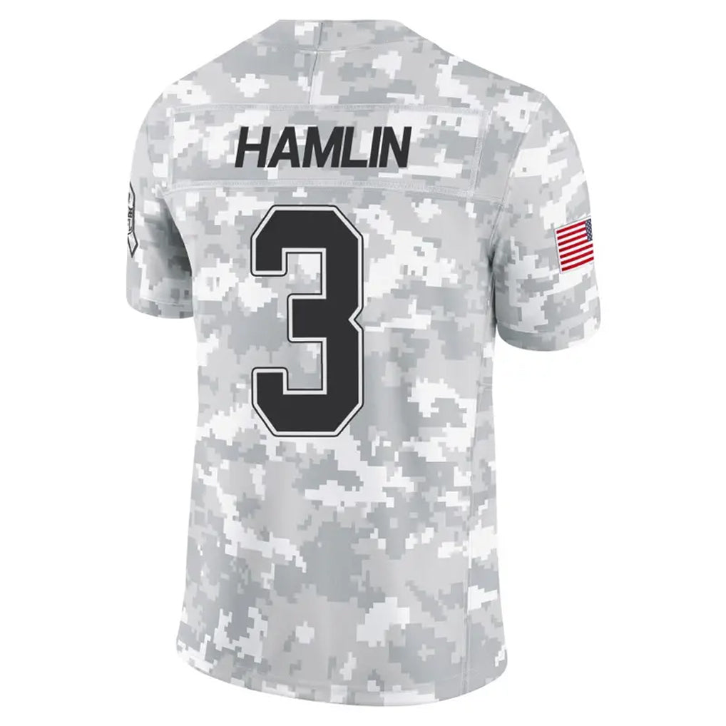 Perkns B.Bills #3 Damar Hamlin Player Arctic Camo Salute to Service Limited Stitched Jerseys