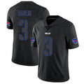 Perkns B.Bills #3 Damar Hamlin Player Black Impact Limited Stitched Jerseys