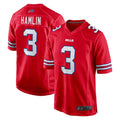 Perkns B.Bills #3 Damar Hamlin Player Red Home Game Stitched Jerseys