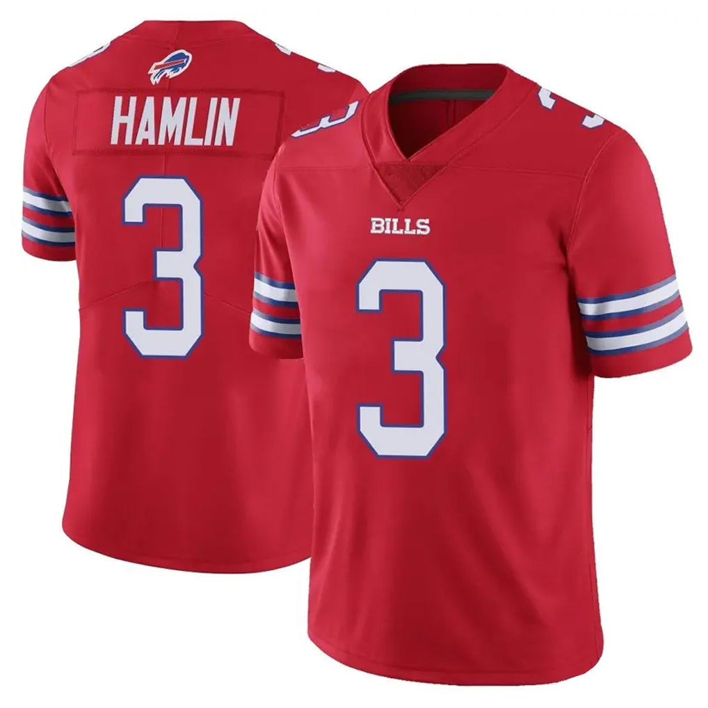 Perkns B.Bills #3 Damar Hamlin Player Red Vapor Untouchable Limited Stitched Jerseys
