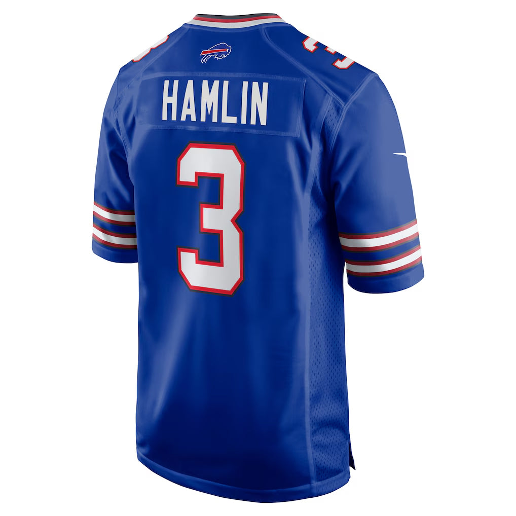 Perkns B.Bills #3 Damar Hamlin Player Royal Home Game Stitched Jerseys