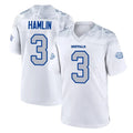 Perkns B.Bills #3 Damar Hamlin Player White Rivalries Collection Home Game Stitched Jerseys