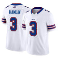 Perkns B.Bills #3 Damar Hamlin Player White Vapor F.U.S.E. Limited Stitched Jerseys